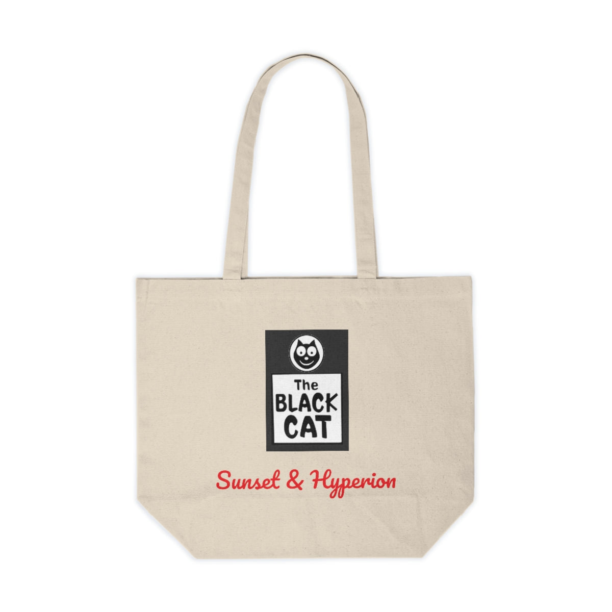 The Black Cat Canvas Shopping Tote
